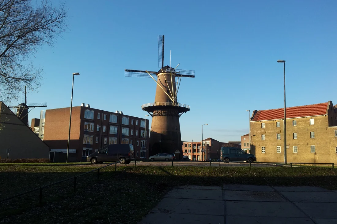 A windmill on the Noordvest in Schiedam